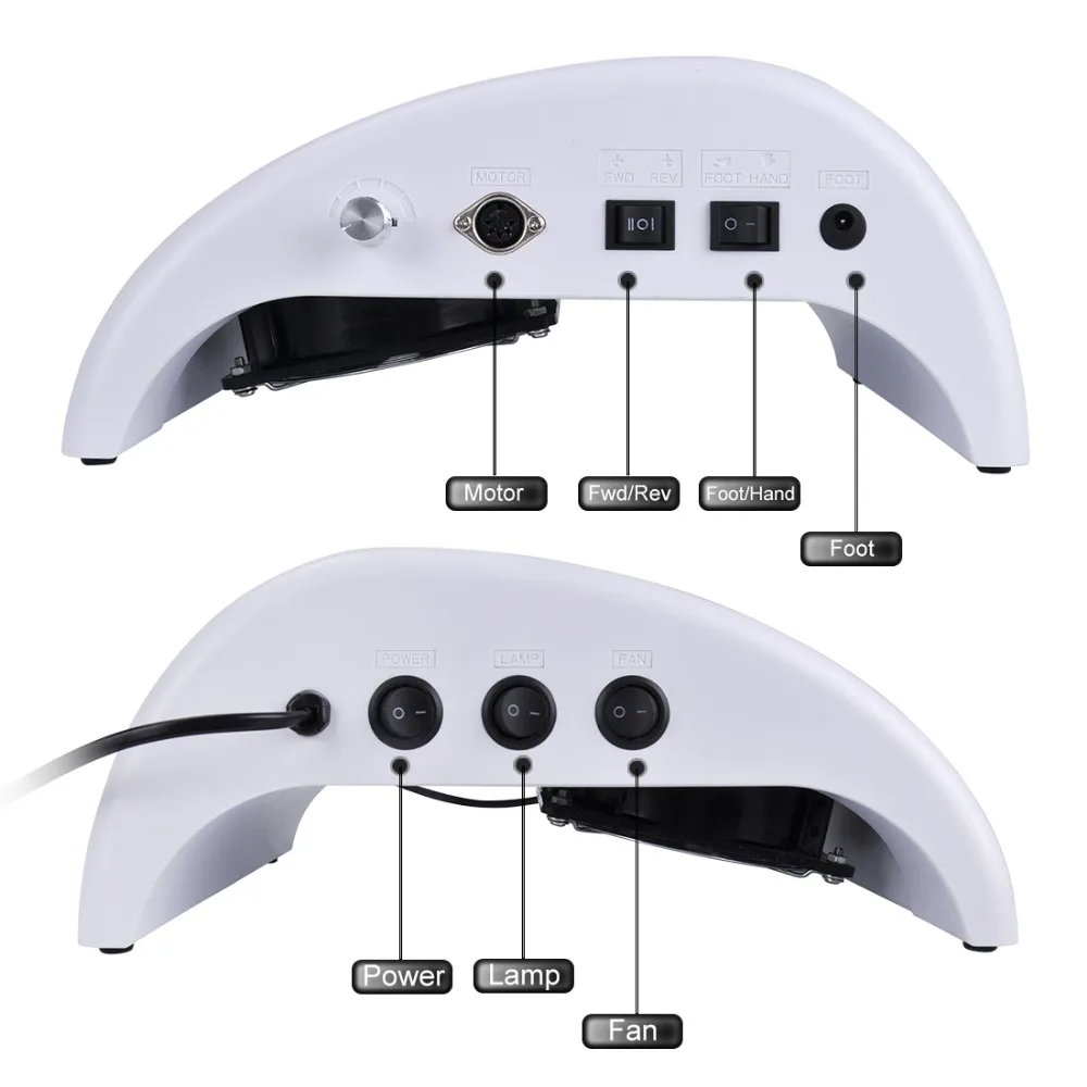 Biutee Pro 3 в 1 многофункциональная дрель для дизайна ногтей всасывающая пылеуловительная машина дрель для ногтей и пылесборник с настольной лампой