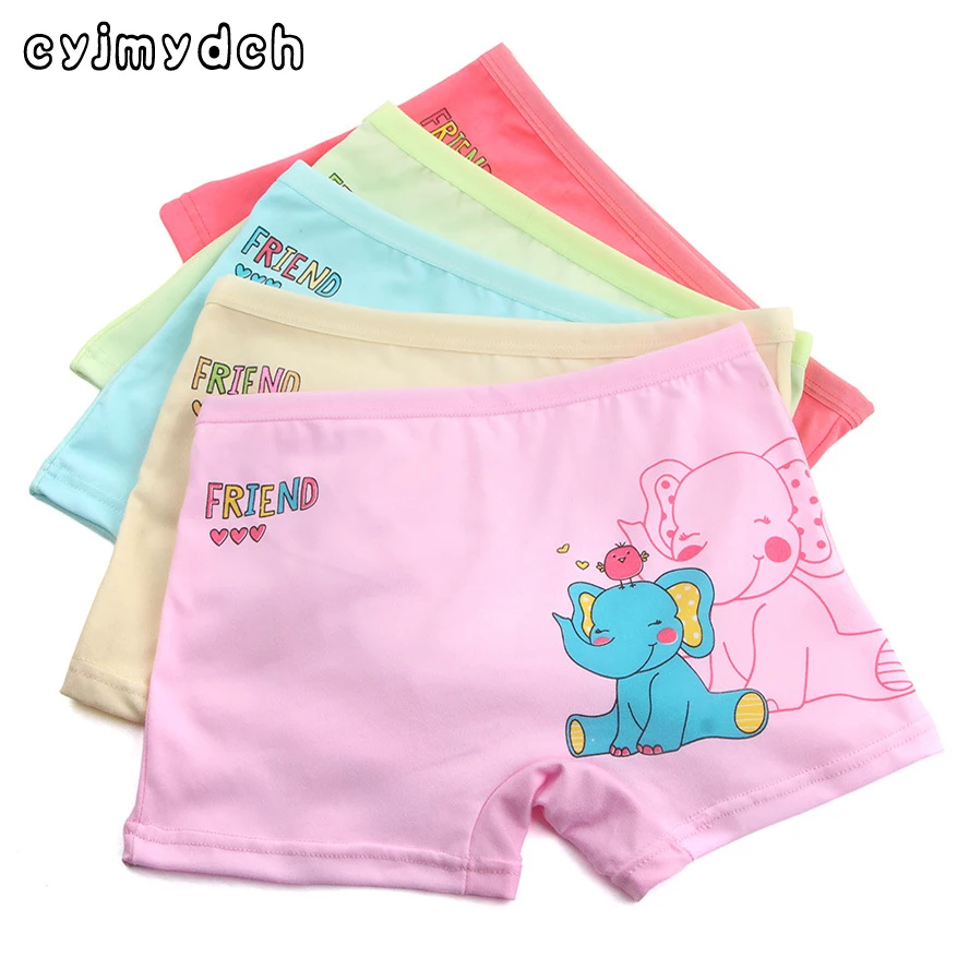 3pcs/lot Lovely cartoon elephant kids girl underwear short baby girl