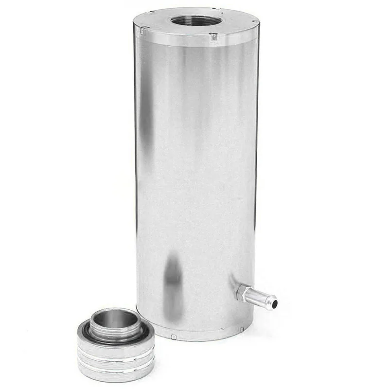 1set Silver   800ml Unbiversal Overflow Catch Tank Radiator Coolant Cooling Aluminum Alloy Catch Tank Overflow Reservoir