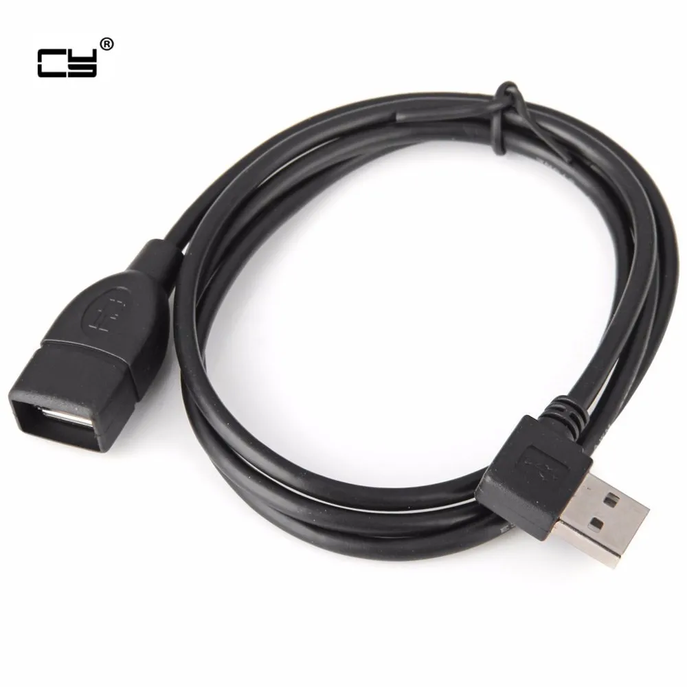 Высококачественный двусторонний Удлинительный кабель 100 см/1 м USB 2 0 с левым и