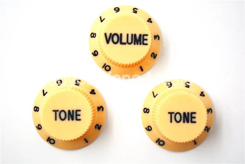 

New Cream Dark Blue 1 Volume&2 Tone Electric Guitar Control Knobs For ST/SQ Style Electric Guitar Free Shipping Wholesales