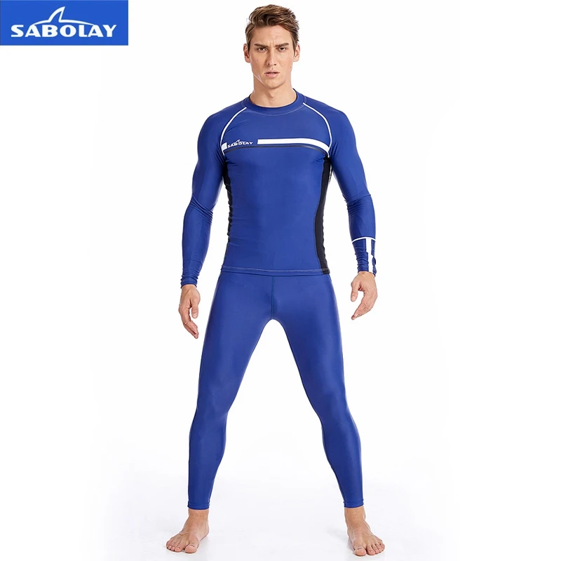 Men Rashguard Lycra Swimsuit Super Elastic Long Sleeve Surfing Diving
