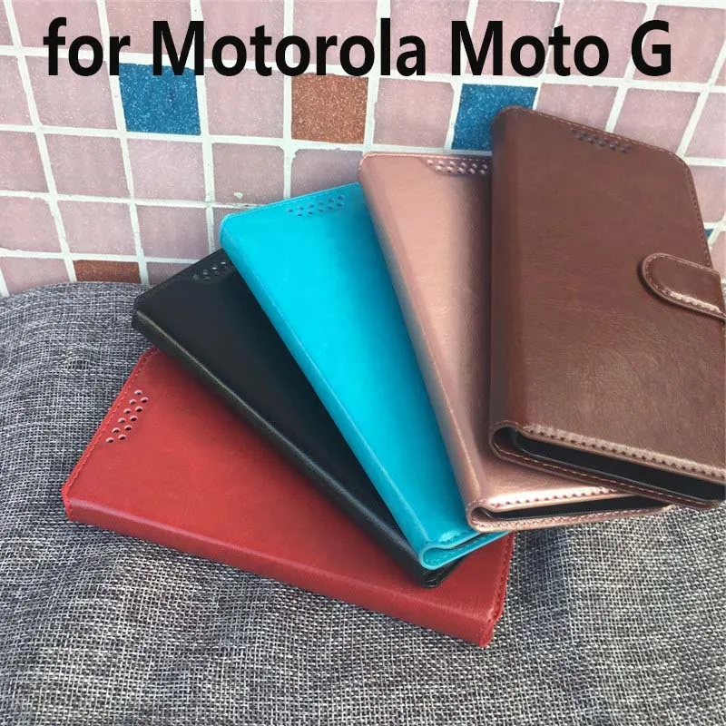 

Coque Flip Case For Motorola Moto G XT1028 XT1032 XT1031 Leather Wallet Phone Case Skin KickStand Design Card Holder Back Cover