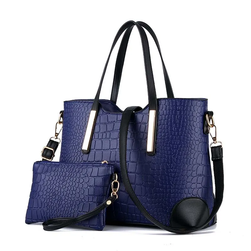 

2019 New Fashion Woman Handbag Ladies Crocodile Composite Bag Famous Designer Brand Large capacity Shoulder Messenger Bags