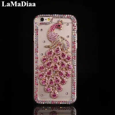 

Luxury Bling Glitter Rhinestone Peacock Phone Case For iPhone 11 X XS MAX XR 6 6S 7 8 Plus Fashion Diamond Chain Soft TPU Cover