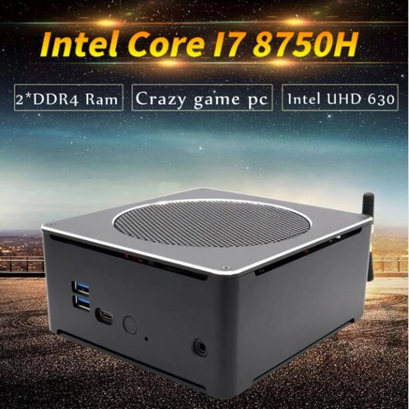 Eglobal S200 Nuc Intel i9 8950HK i7 8750H 6 ядер 12 потоков мини-ПК Windows 10 Pro 2* DDR4 i5 8300H AC Wifi настольный компьютер HDMI