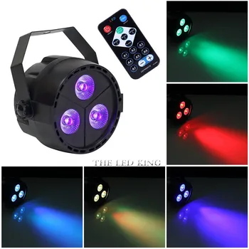 

Fast shipping 24w Wireless Remote led Par lights RGB UV 4in1 flat par led dmx512 disco lights professional stage dj equipment
