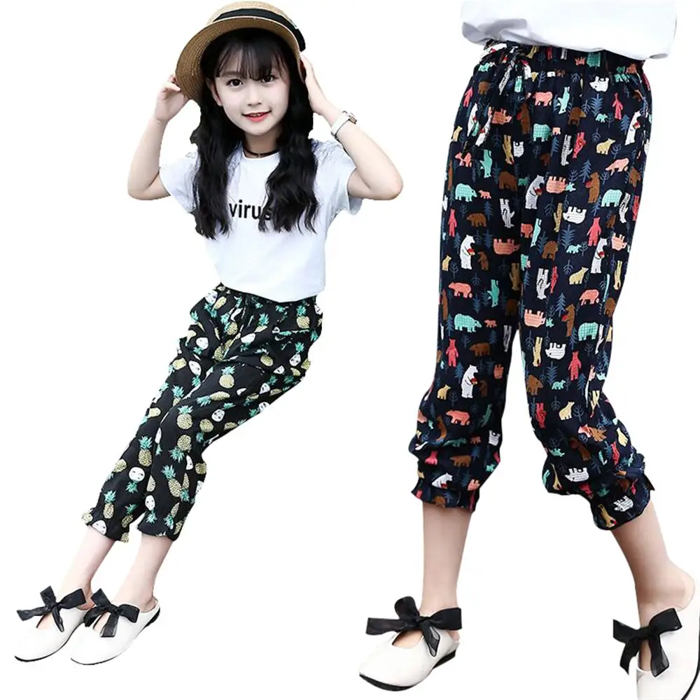 Kids Pants Girls Trousers Toddlers Summer Baggy Pants Bottoms Trousers