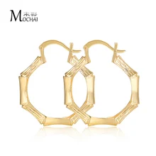 Золотистого цвета женский серьги-кольца минималистичные узкие серьги женские серьги в форме бамбука ювелирные изделия zk20 30 мм