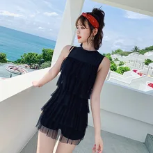 Сплошной цвет цельная юбка сексуальный купальный костюм женский размер горячий весенний купальный костюм