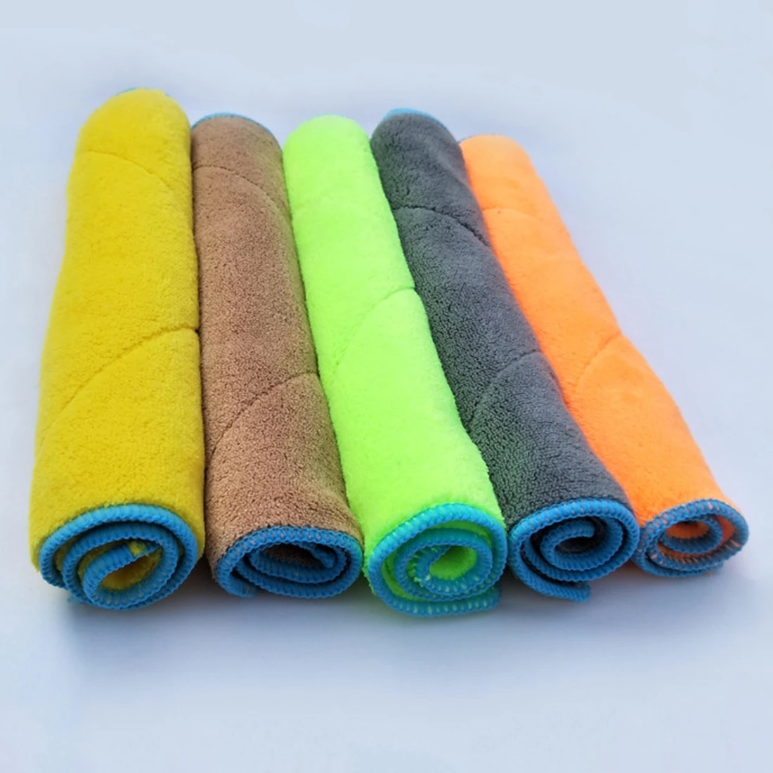 

Popular car wash towel thickening absorbent lint cleaning soft Double-sided double-layer coral velvet cleaning car towel 25*25cm