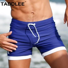 Бренд Taddlee, сексуальные боксеры для плавания, Мужская одежда для плавания, плавки для плавания, одноцветные квадратные плавки для геев, пляжные шорты, трусы для серфинга, бикини