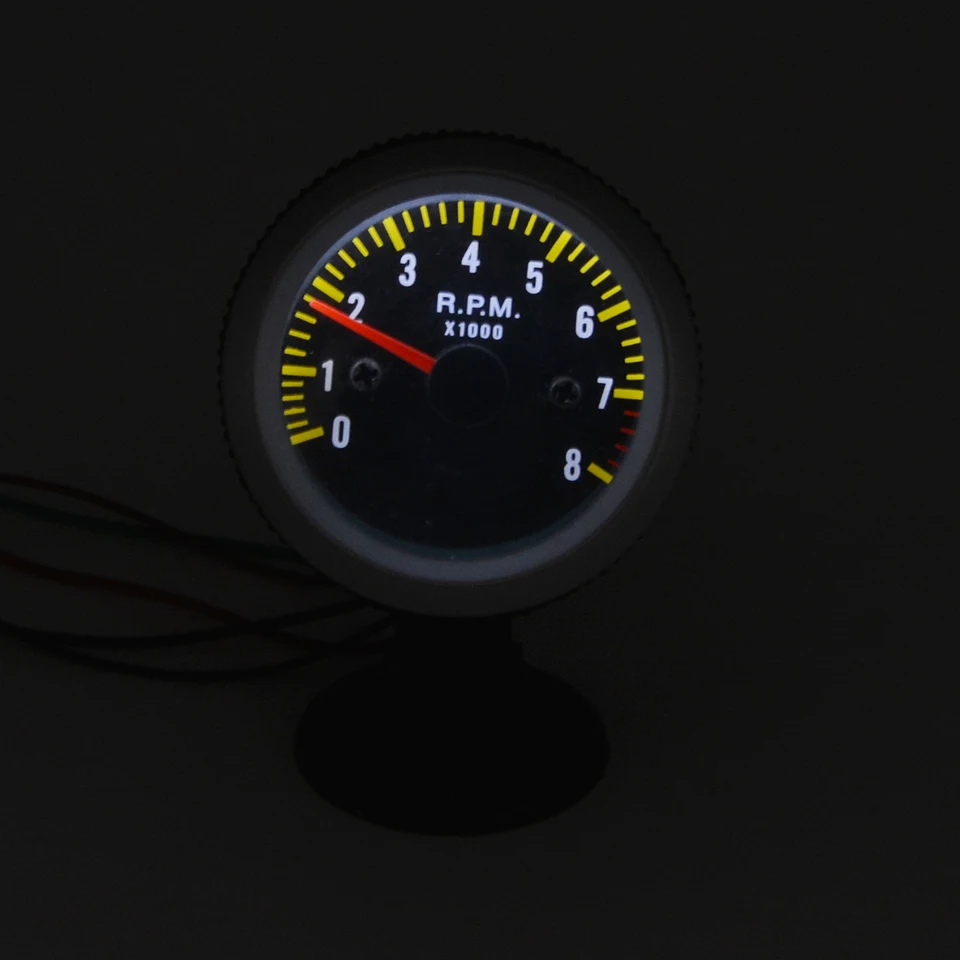 Dragon gauge 52 мм Автомобильный карбоновый тату брендовый белый фоновый светильник Тахометр Датчик метр+ стручки 0-8000 об/мин