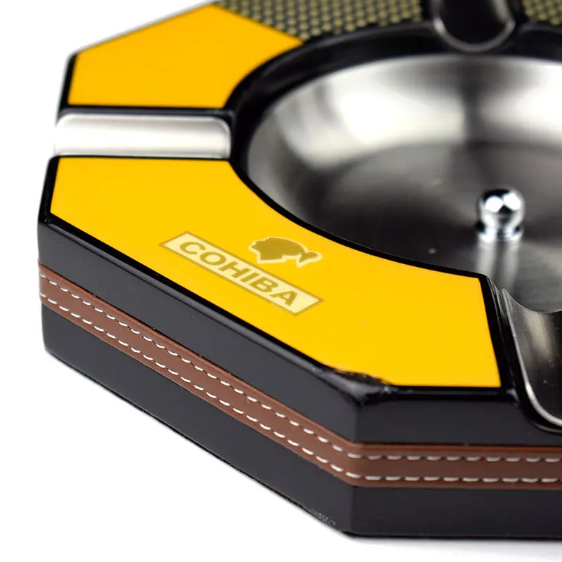 Классическая пепельница для сигар COHIBA деревянная металлическая съемная с