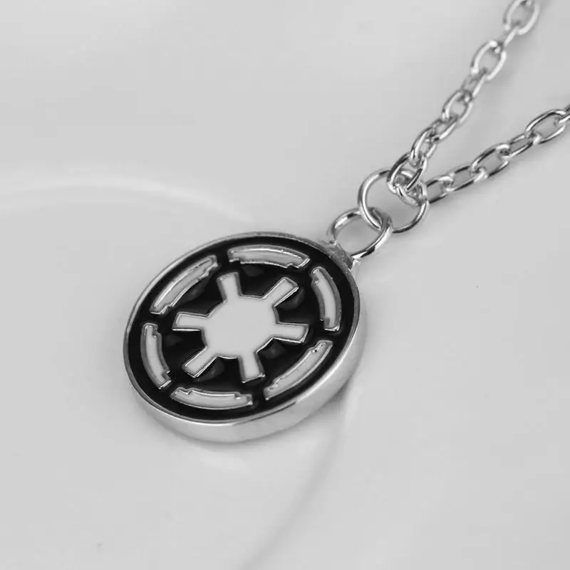 Star wars Цепочки и ожерелья Галактическая Империя круглый кулон s Шарм Черный Белый
