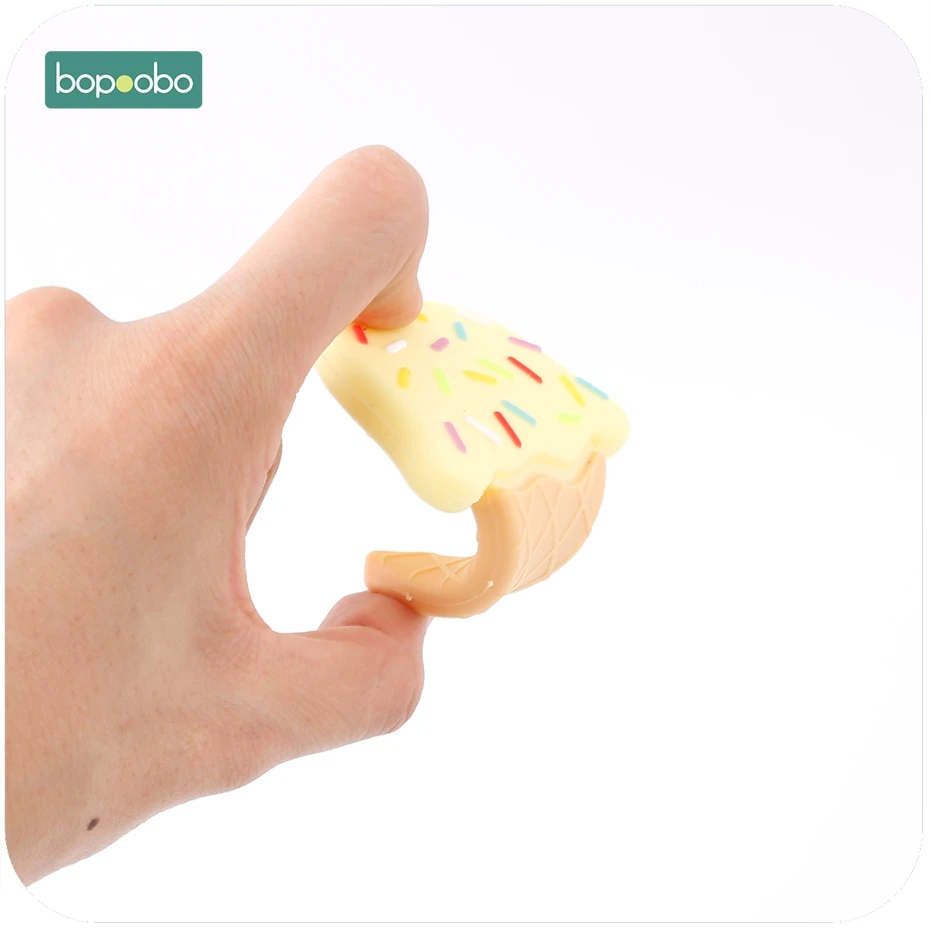 Bopobo мороженое прекрасные силиконовые детские игрушки грызунки прорезывание зубов Жевательная BPA бесплатно кулон для кормления Ожерелье детский Прорезыватель