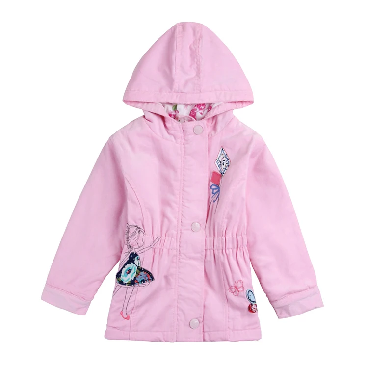 

2017 PINK kids hoodies for girls BUTTERFLY children wear WINTER sweatshirts jacket roupa infantil baby for baby zipper