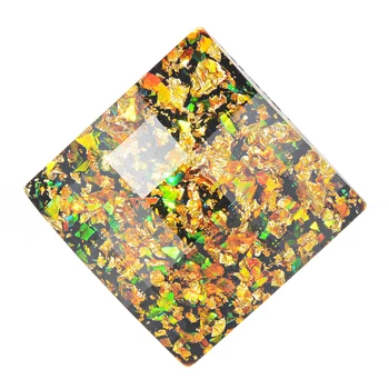 

10pcs/lot Square Resin Ginger Snap button Charms Copper Metal Base 2 Colors 18mm snap button Charms Vn-1964*10