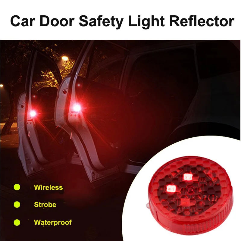 Homeyard 4pcs Car Door Safety Light Reflector Anti Collision Warning