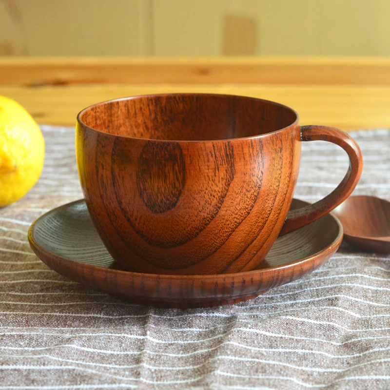 200ml Classic Wooden Tea Cup Coffee Mug Natural Jujube Wood Mug With Handgrip MilkWaterJuice Cup for Kids Home Bar Drinkware (7)