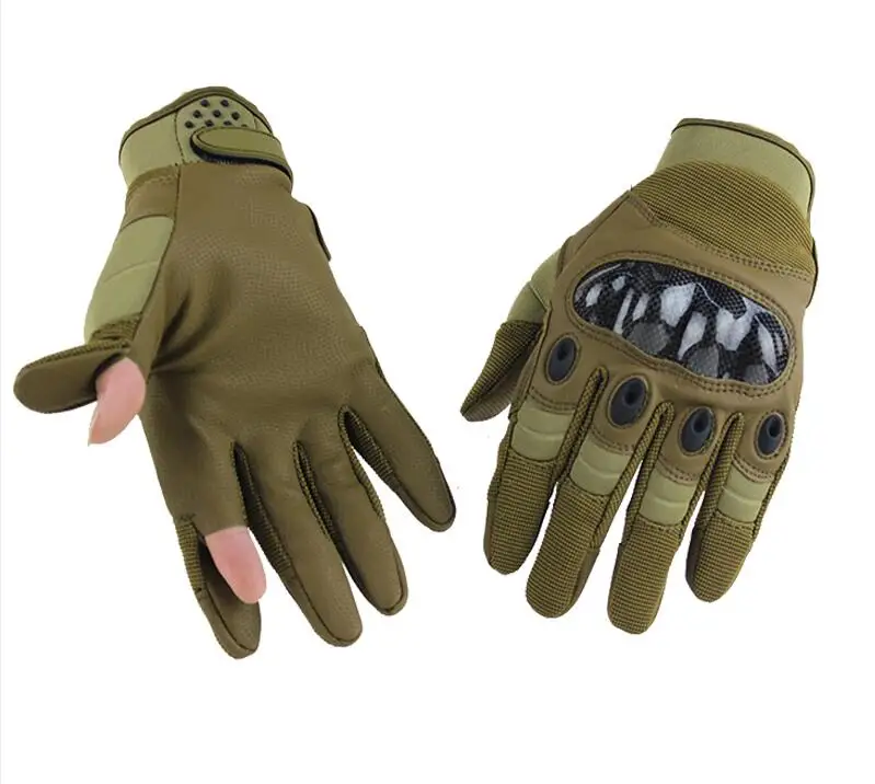 Новые тактические перчатки для страйкбола с сенсорным экраном, военные Пейнтбольные армейские перчатки для стрельбы на велосипеде - Цвет: Khaki