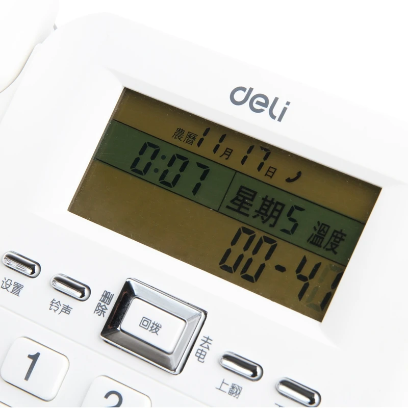 Deli-790 Telefone com fio, Alarme Caller ID,