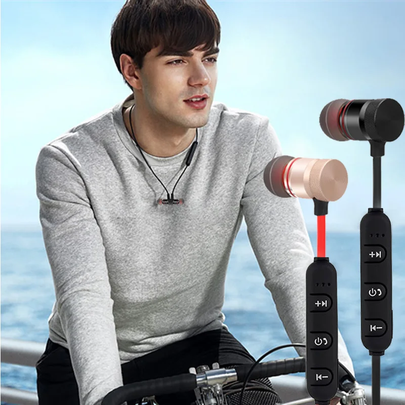 Металлические Магнитные Bluetooth 4 1 наушники стерео спортивные Беспроводной