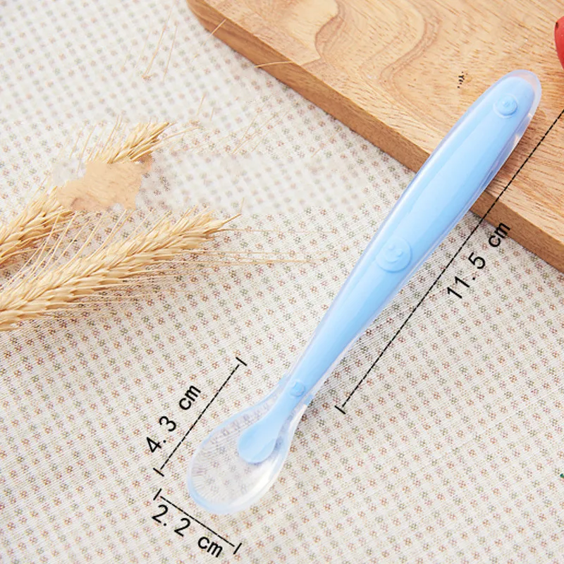 3pcs/lot Baby Spoon Feeding Training Spoon Silicone for Baby Safety Feeding Children Kids Utensils Infant Baby Spoon Cheap Stuff