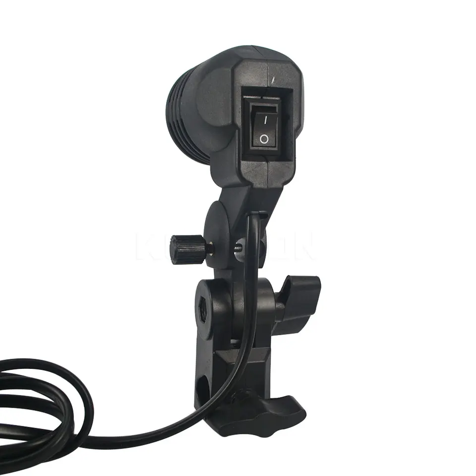 Fancierstudio E27 Bulb Holder Socket Flash Umbrella Swivel Bracket Photo Light Lamp Mount Umbrella Ac Adpater by Fancierstudio E27