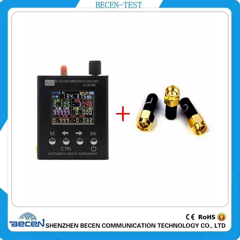 

English verison N1201SA 140MHz-2.7GHz UV RF ANT SWR Antenna Analyzer Meter Tester 140MHz - 2.7GHz + Male SMA calibration