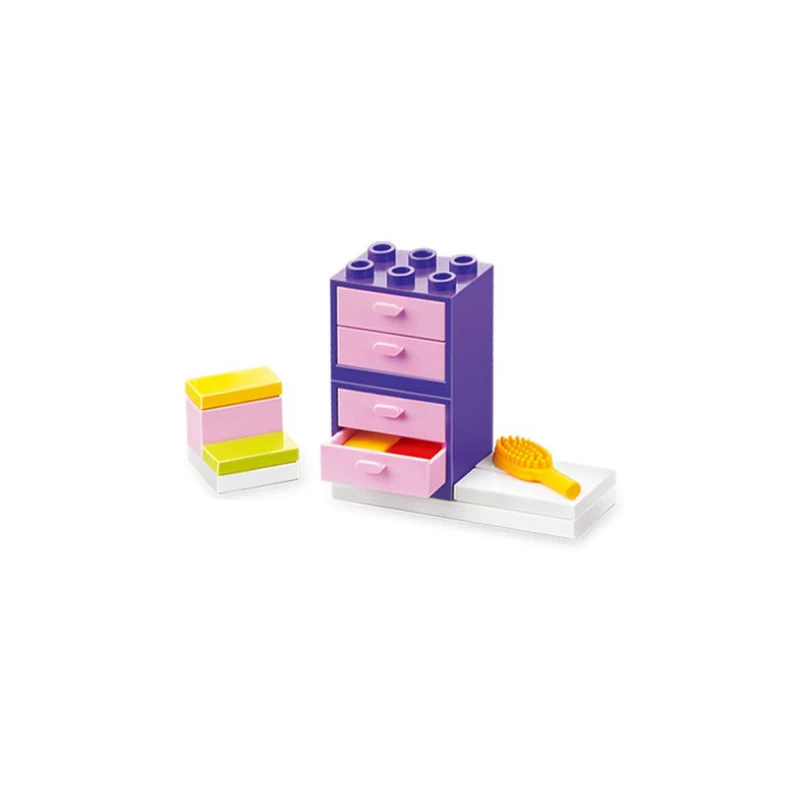 City Friends Dresser/Computer Table/Lockers Box/Beach Castle/Holiday Girl Princess Compatible with Legoing Kids Block Gift Toys