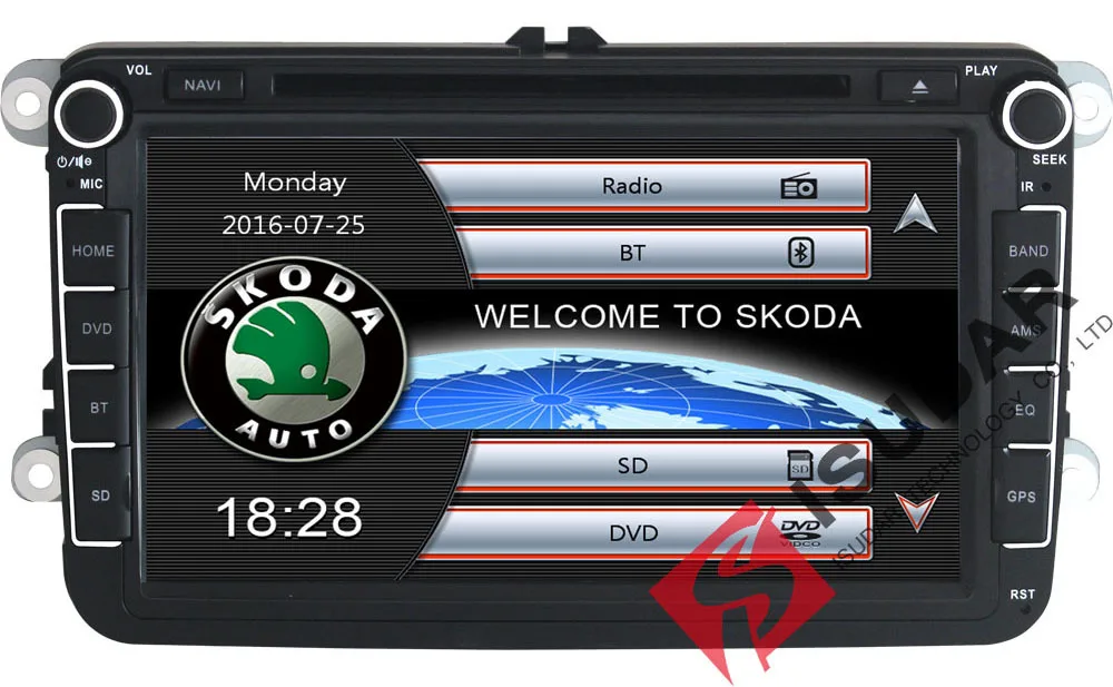 Best Isudar Car Multimedia player GPS 2 Din For Skoda/VW/Volkswagen/TIGUAN/MAGOTAN/Golf/CADDY/SEAT Wifi FM AM Capacitive Touch Screen 19