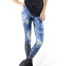 Free Shipping Europe and the United States Wmens Star Digital Printing Pencil Pants font b Leggings