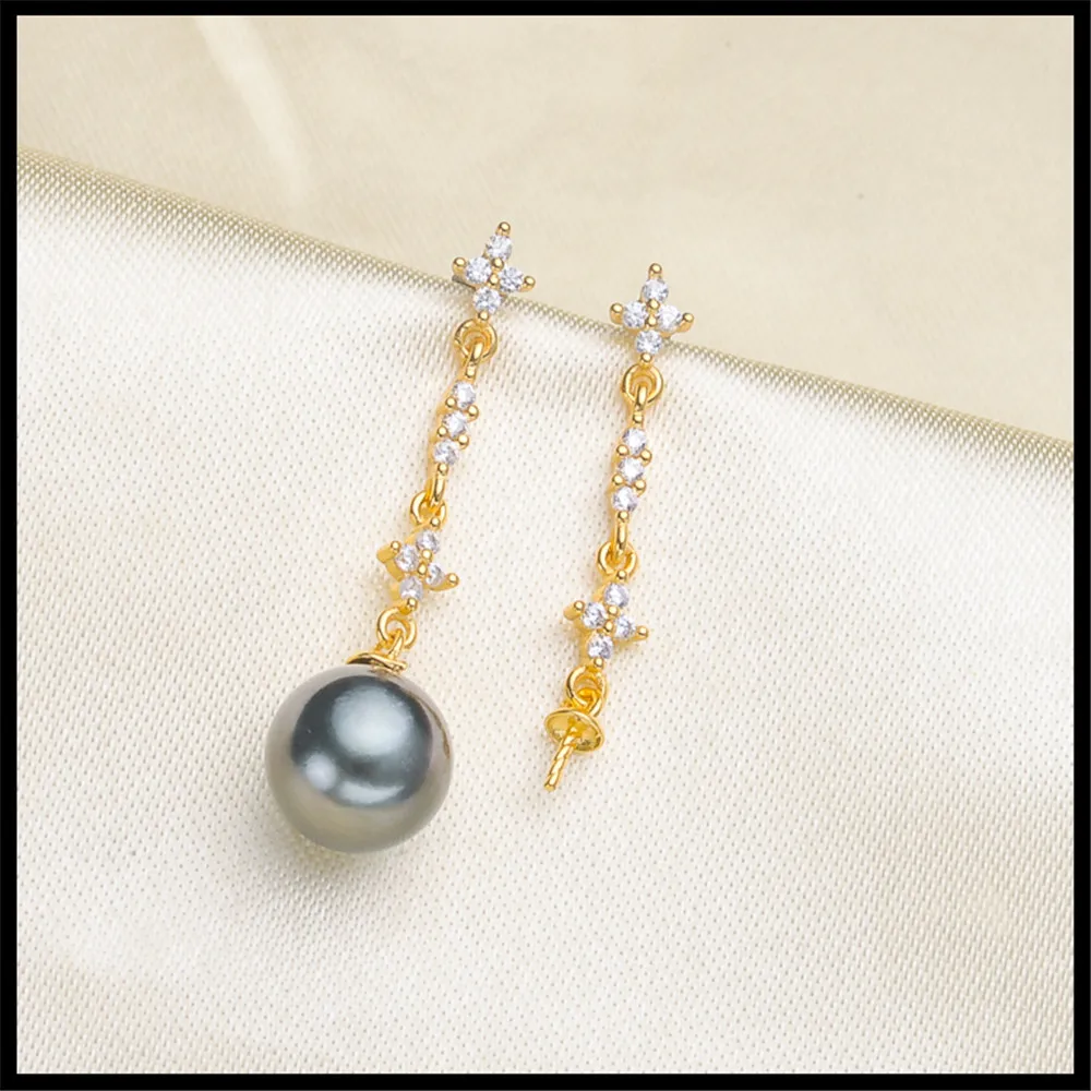 

Unique Design Hot Pearl Earrings Mountings, Drop Earrings Findings Settings Jewelry Parts Fittings Drop Earrings Accessories