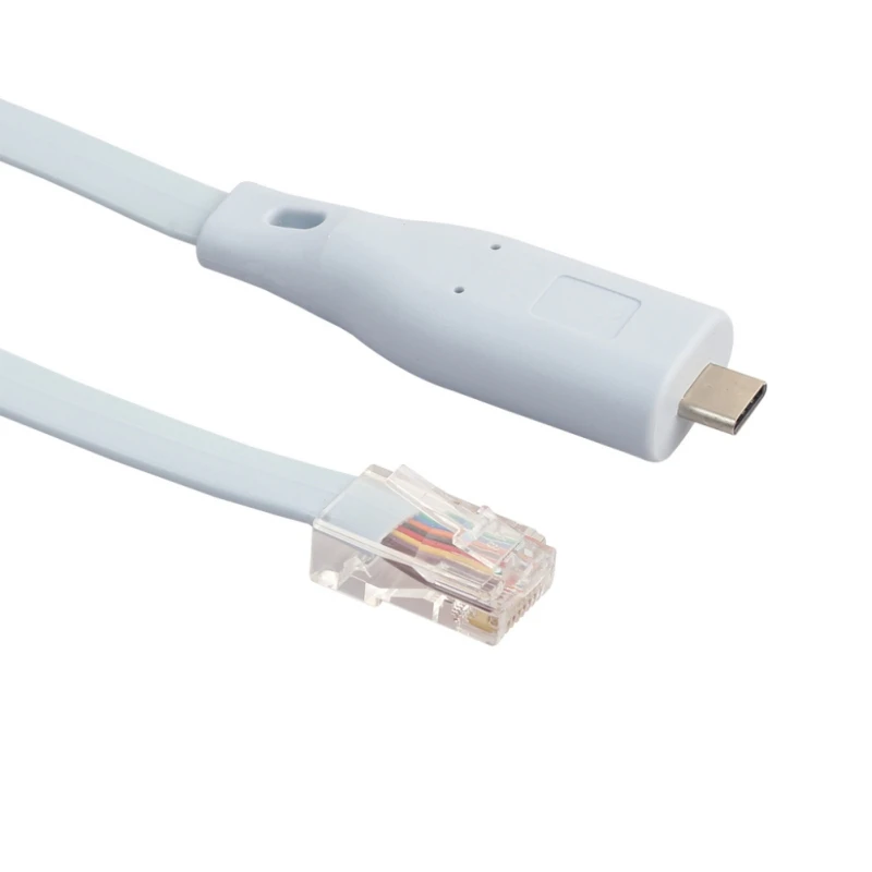 

New Type Type-C male to RJ45 male Console Cable Network Routers Adapter 1.8m for Devices to Cisco Router