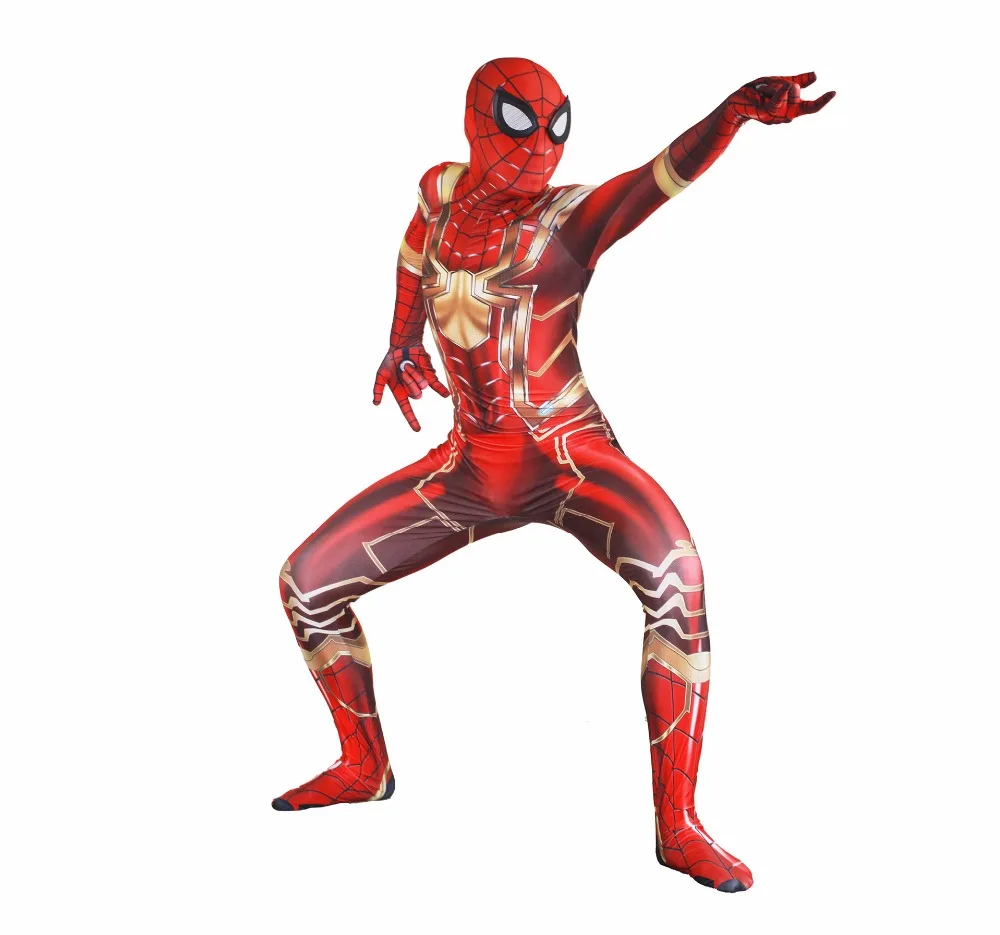 

New Avengers 3: Infinity War Iron Spider Man Cosplay Costume Zentai Bodysuit Suit Jumpsuits Halloween Costumes for Women/men