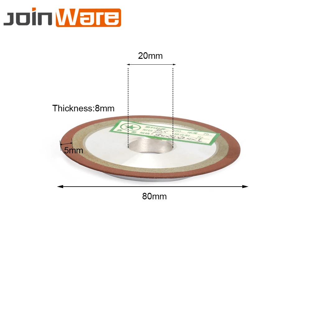 80MM алмазное шлифовальное колесо связующим из синтетических смол шлифовальник диск 150 грит для Фрезер Мощность абразивный роторный инструмент 13/16/20 мм диаметр
