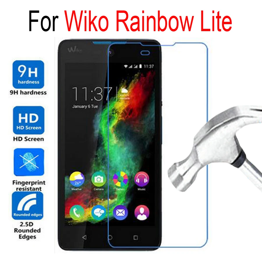 Премиум Закаленное стекло для wiko rainbow lite защитное покрытие ЖК экрана Защитная