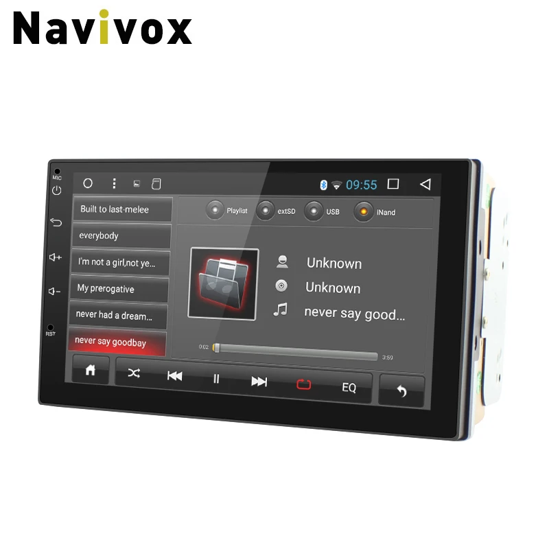 Navivox 7'' Car Multimedia Player 2 din  Android 7.1.1 Quad Core Universal GPS  Radio GPS Stereo Audio Player for nissan no dvd 