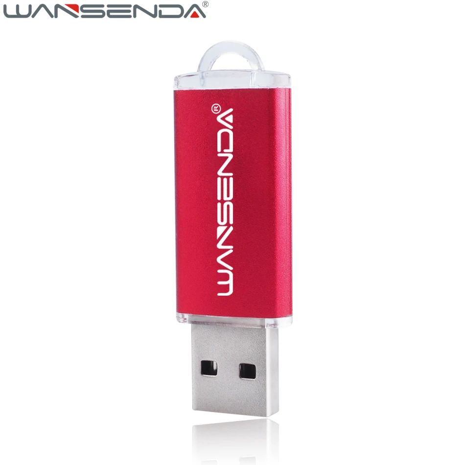 WANSENDA металлический USB флэш накопитель 128 ГБ мини 8 16 32 64 Гб фактическая емкость