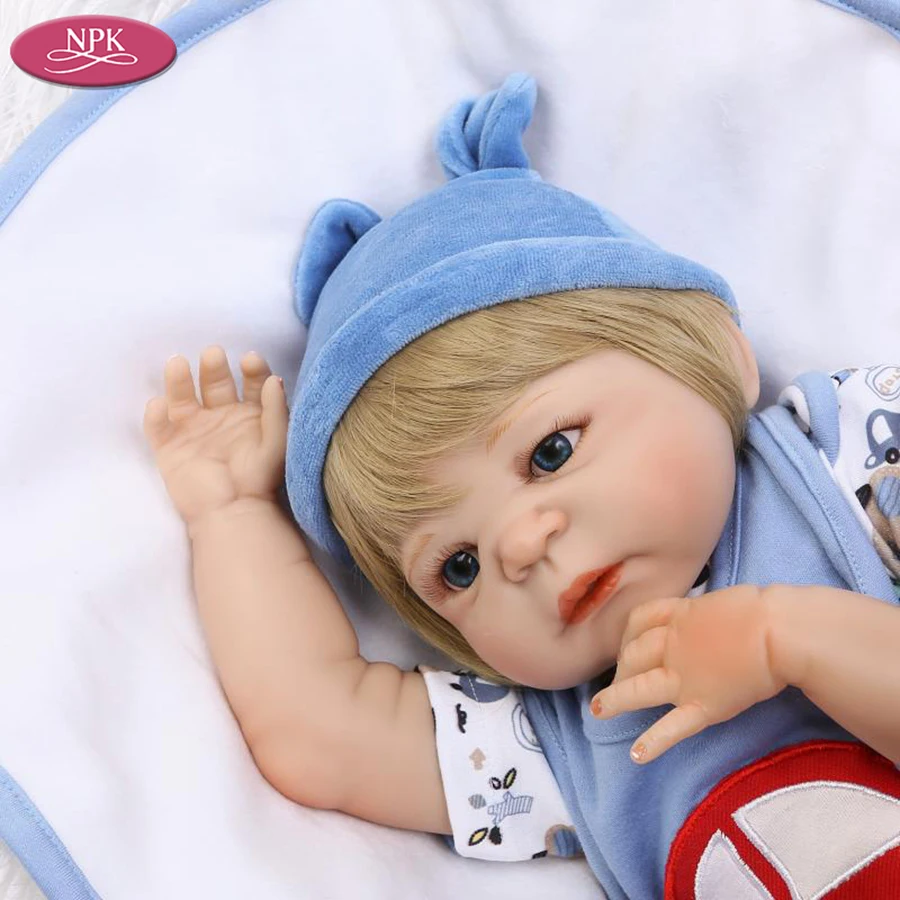 NPK Baby Boys Reborn Doll 57CM Full Silicone Vinyl Body Children Play House Bath Toys Bebe Gift Boneca Reborn Silicona Completa (5)