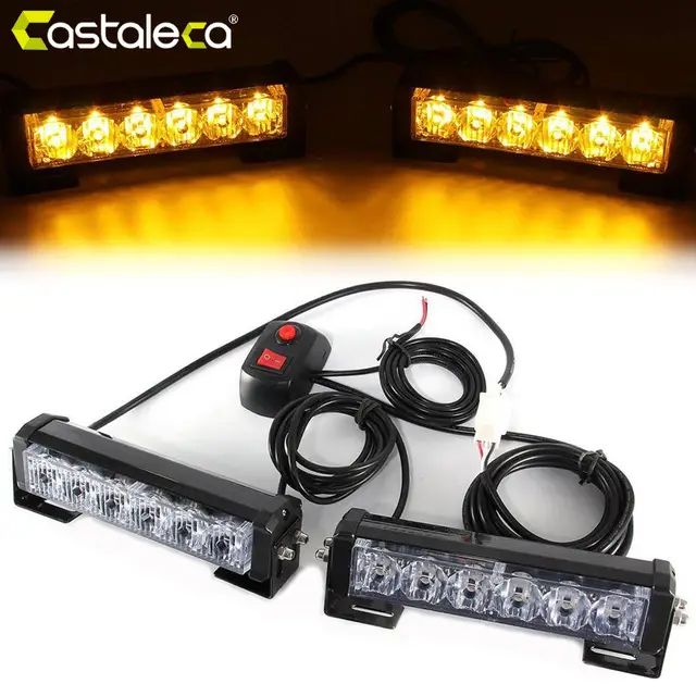 Online Castaleca Car Truck Emergency Warning Strobe Lights 2x Emergency Warning Strobe Lights