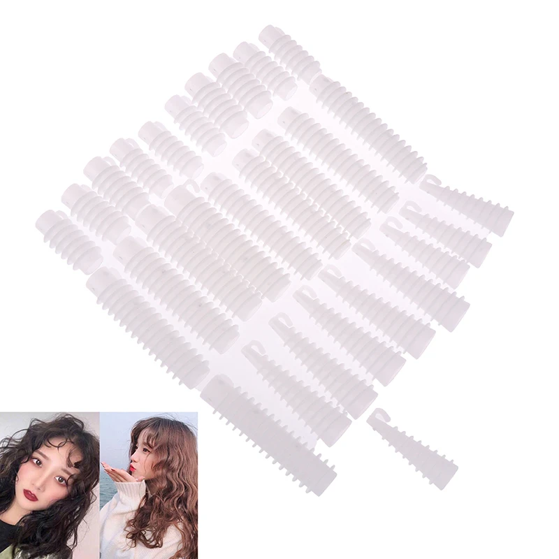 

30pcs Hair Perm Rod Hairdressing Spiral Plastic Hair Rollers Hair Curlers Hairdressing Wavy Rollers Curlers Set