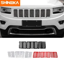 SHINEKA – autocollants de voiture pour Jeep Grand Cherokee, couverture décorative de calandre avant, grille en nid d'abeille pour grands Cherokee, accessoires 2014
