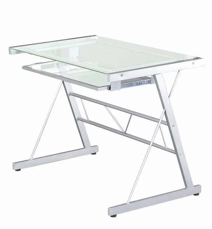 Australia Stock Transparent Glass Panel Office Pc Desk Computer