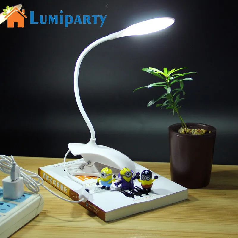 LumiParty 14 светодиодный клип ночные огни глаз Protion настольные лампы для чтения USB