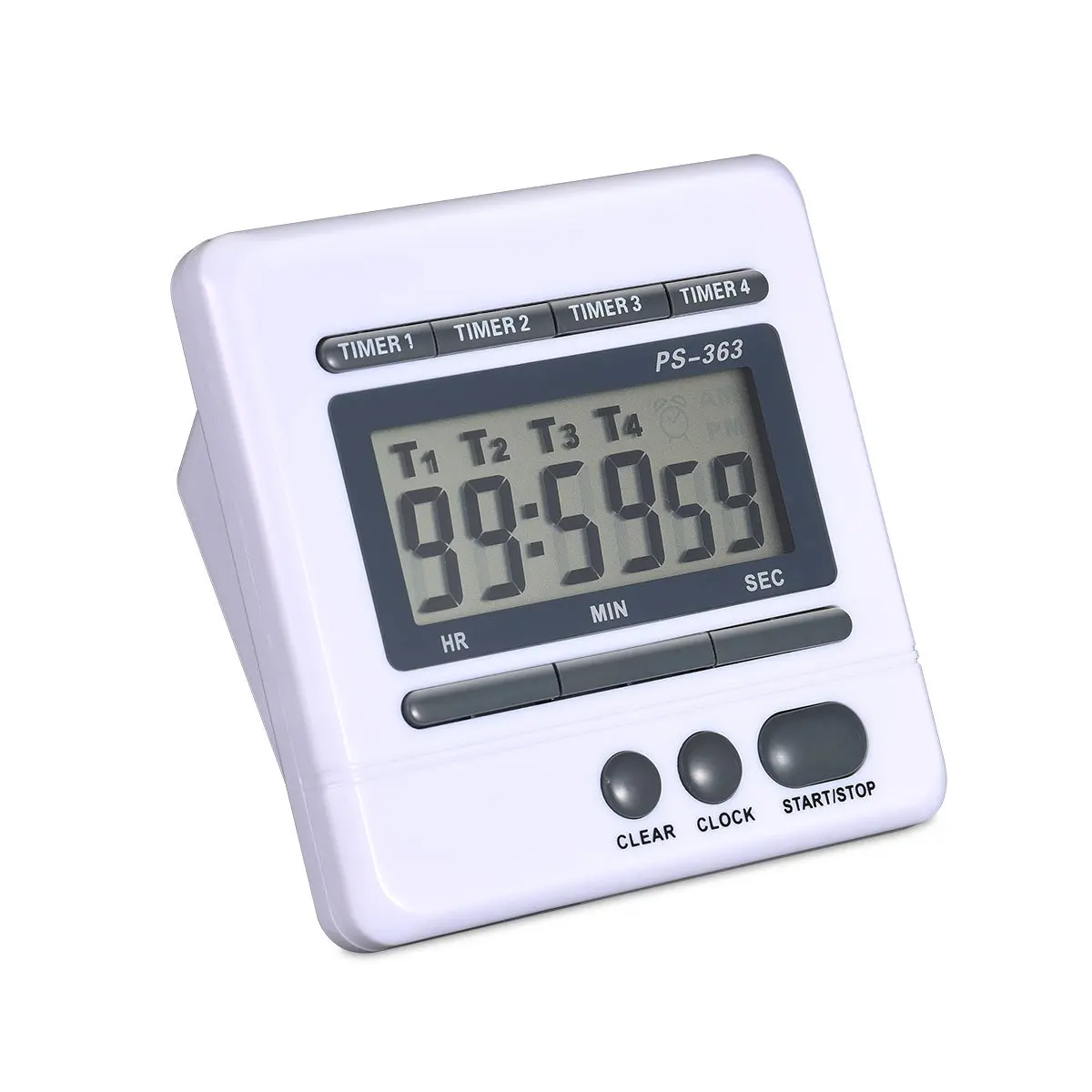 Digital Countdown Timer 4 Channel Count Up Down Kitchen Cooking Timer