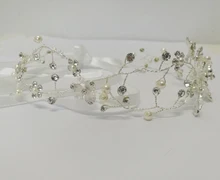 Handmade Headpiece Imitation Pearl with Rhinestone Headbands for Women Wedding bridal Head Band Bridal Hair Accessorie Headpiece