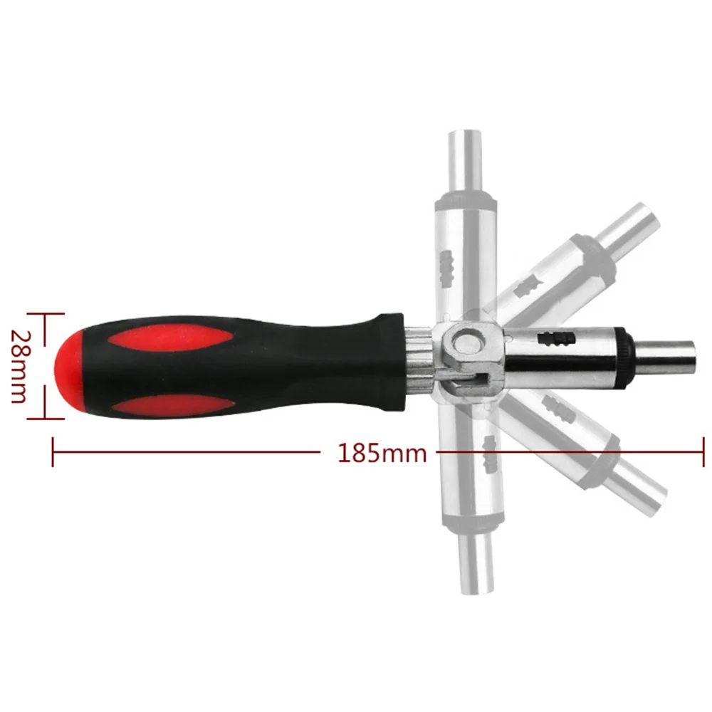 

Portable Hex Left/ Right 180 Degree Rotating Ratchet Screwdriver Drive Tackle Explosionproof Tool