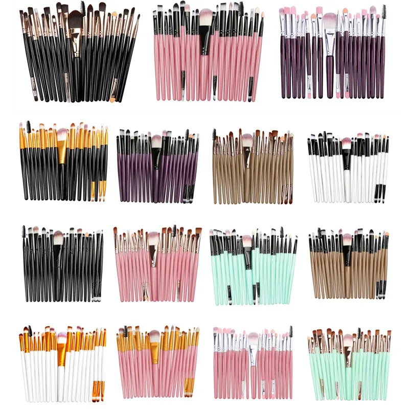 

20Pcs Eye Makeup Brushes Set Eyeshadow Eyebrow Eyelashes Eyeliner Lip Brush Sponge Smudge Brush Cosmetic Tool Pincel Maquiagem